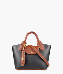 RTW Creation - Black and brown mini top-handle tote bag