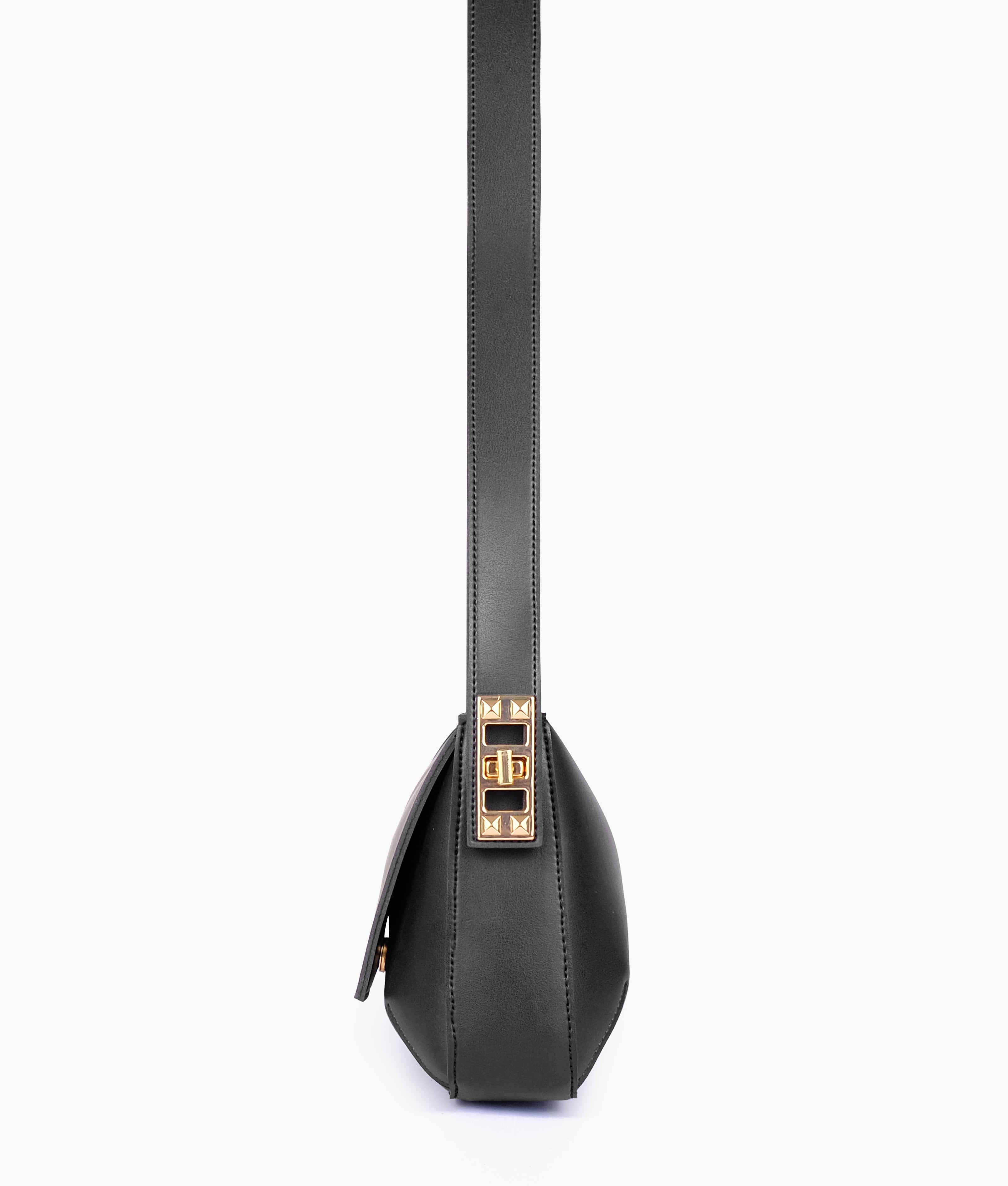 RTW Creation - Black mini flap bag