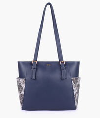 RTW Creation - Blue double pocket tote