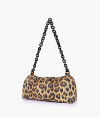 RTW Creation - Beige leopard print cloud bag