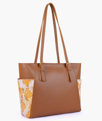 RTW Creation - Horse brown double pocket tote