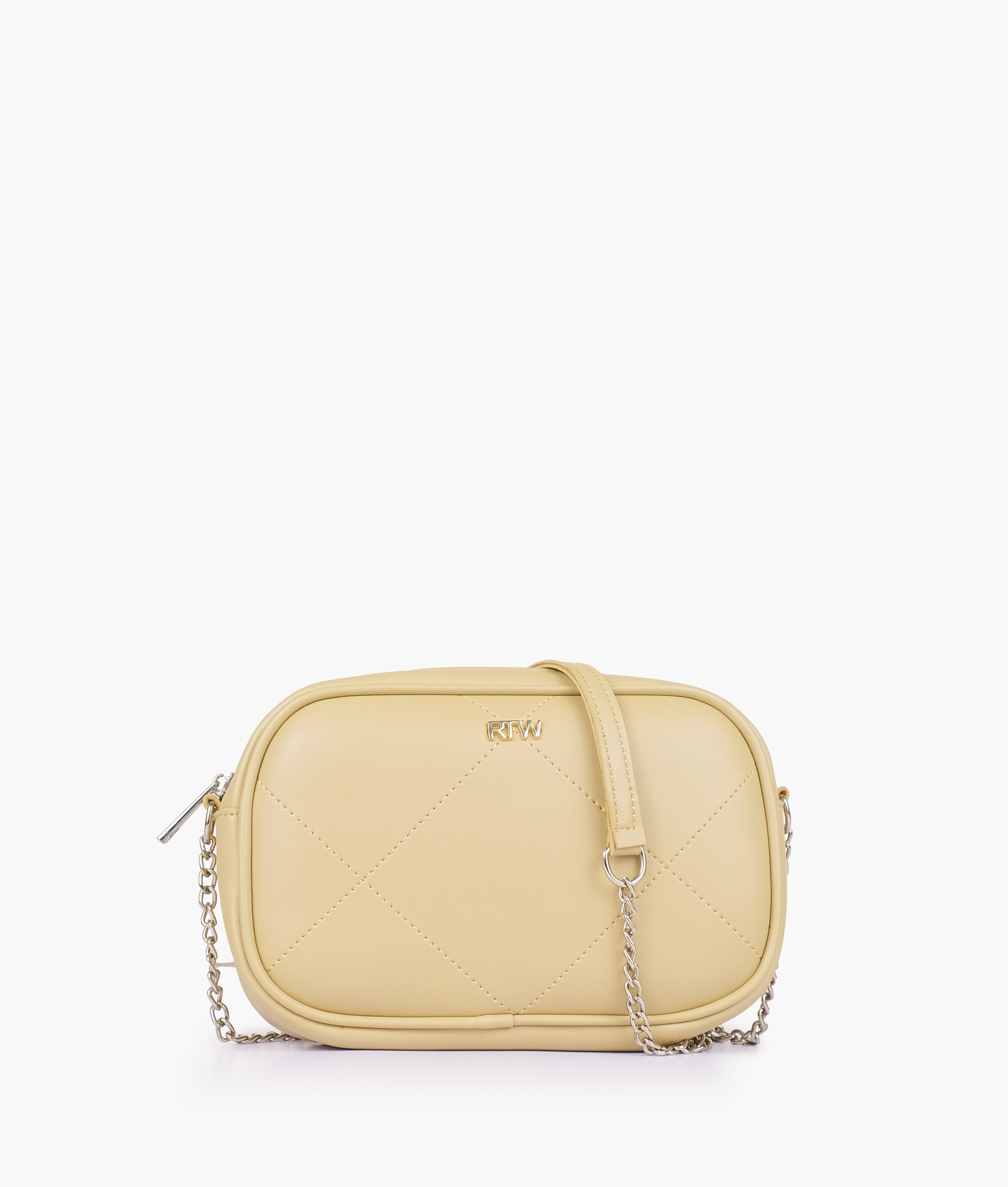RTW Creation - Off-white mini quilted crossbody bag