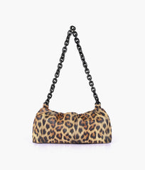 RTW Creation - Beige leopard print cloud bag