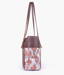 RTW Creation - Dark brown double pocket tote