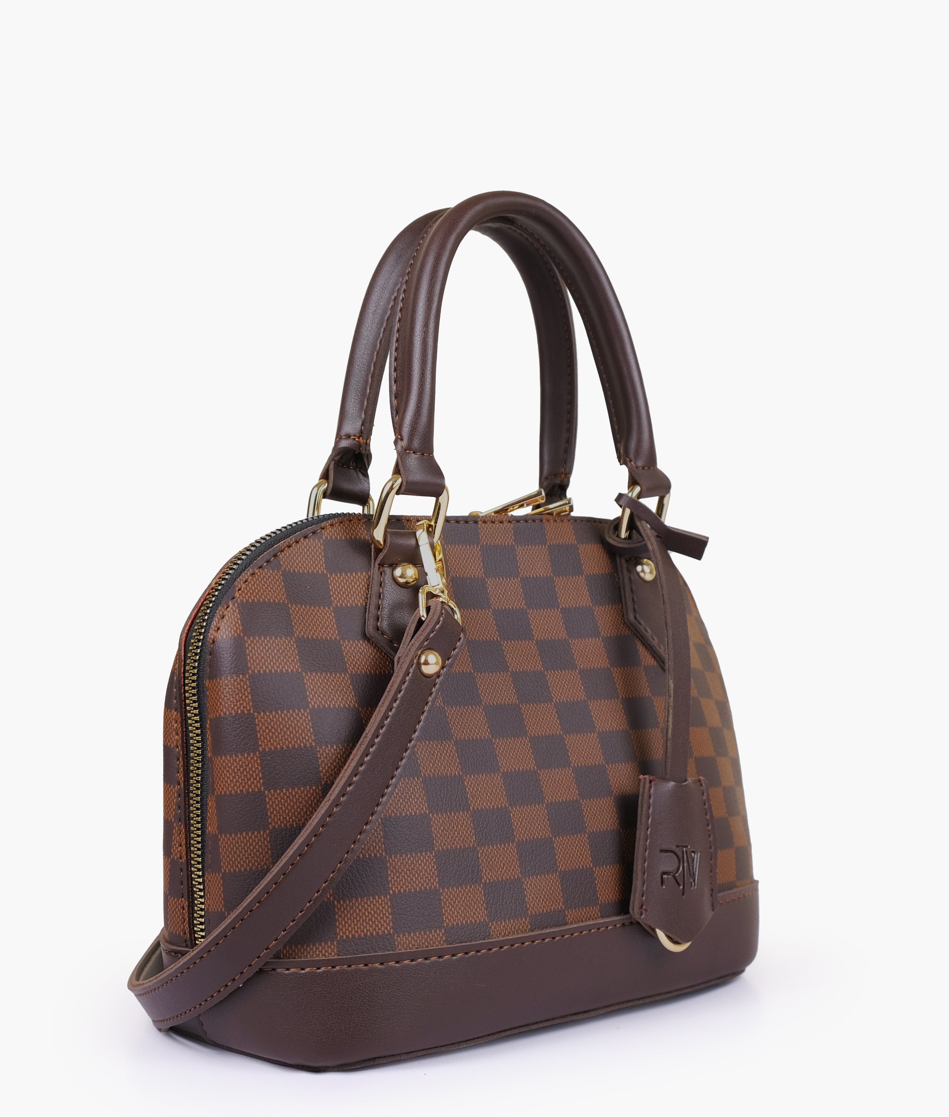 RTW Creation - Dark brown dome satchel handbag