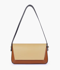 RTW Creation - Earthy color-blocking mini flap bag