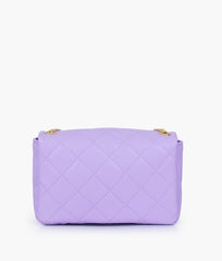 RTW Creation - Purple quilted mini bag with chain