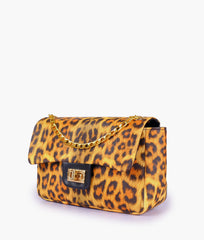 RTW Creation - Mustard printed mini bag with chain