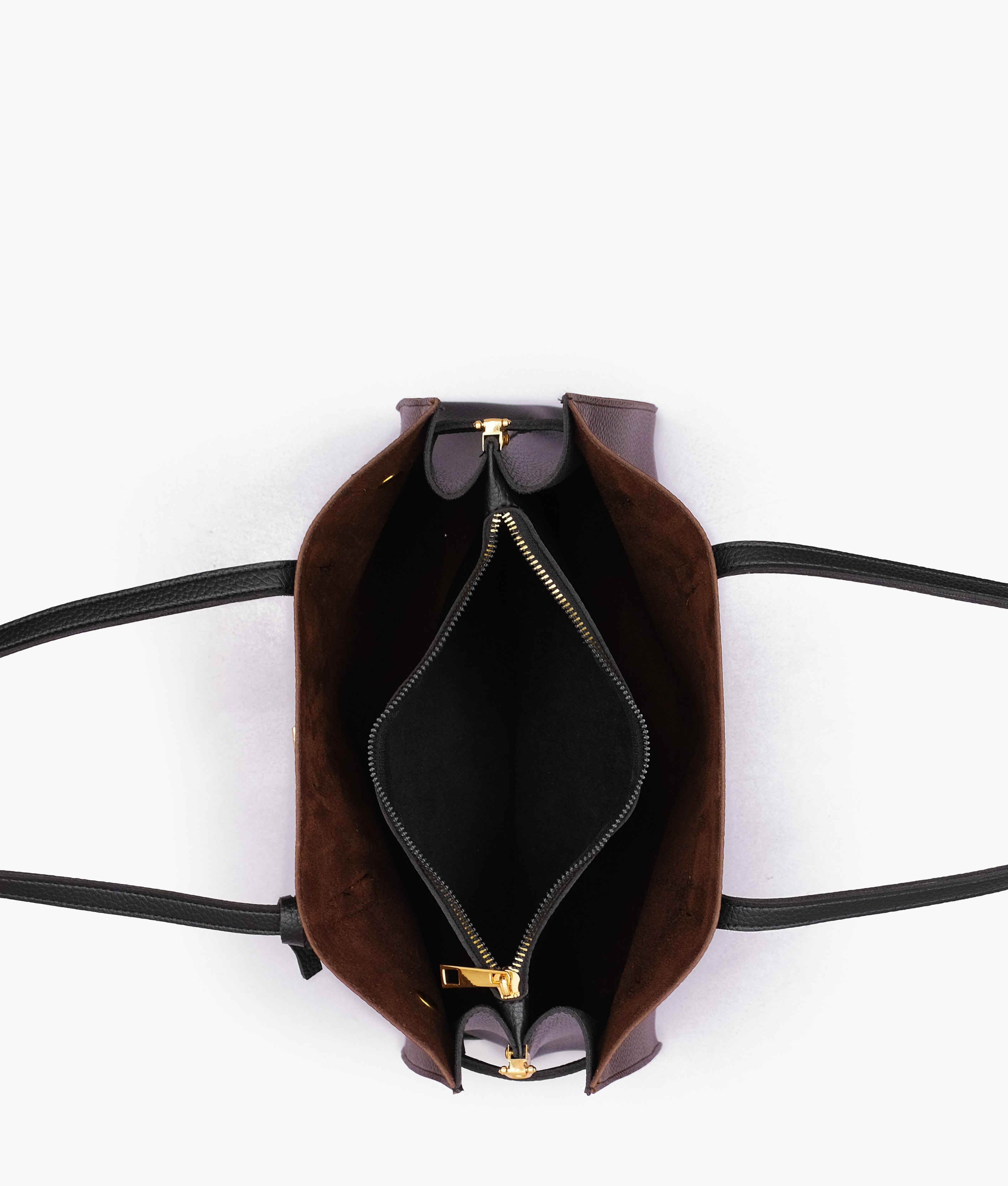 RTW Creation - Dark brown with black robinson satchel bag