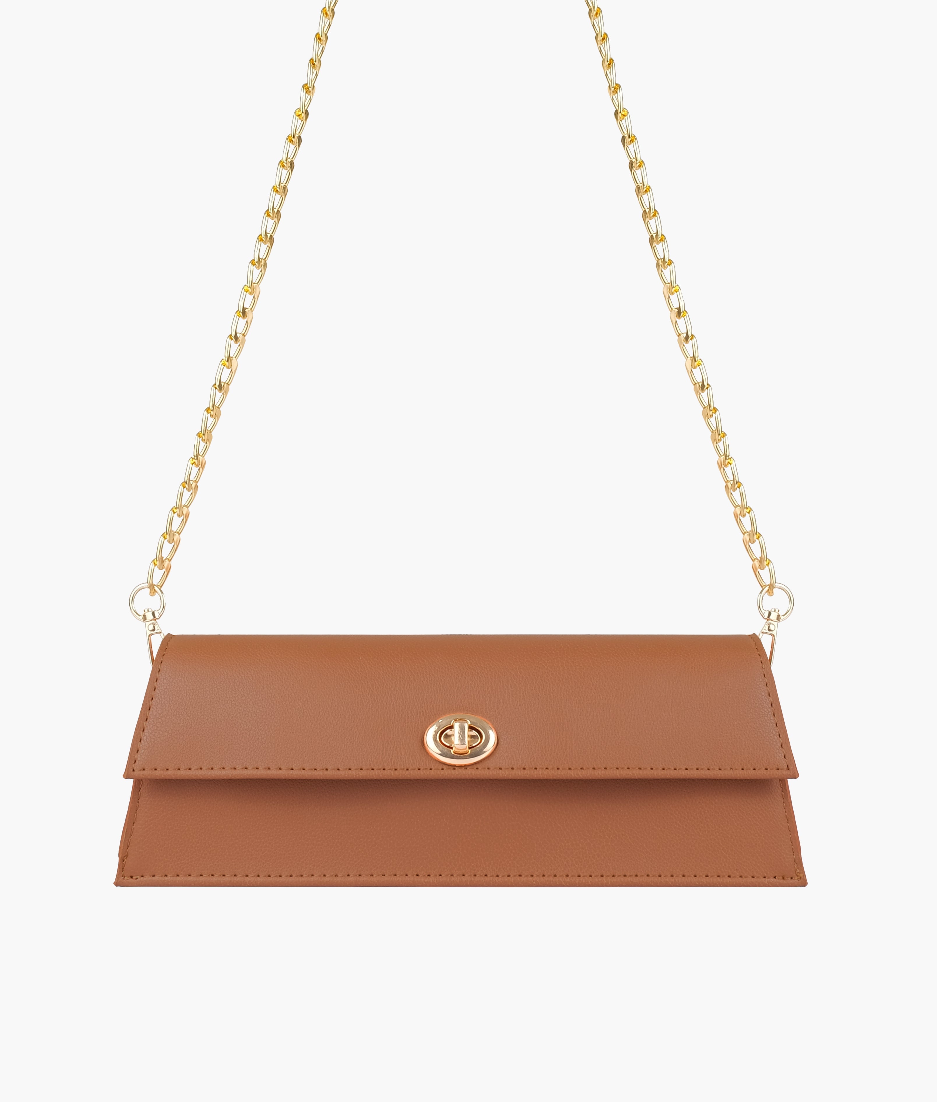 RTW Creation - Tan elongated clutch bag