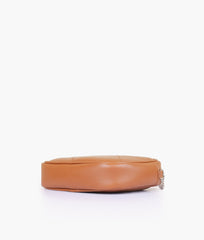 RTW Creation - Horse brown mini quilted crossbody bag
