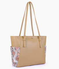 RTW Creation - Coffee double pocket tote