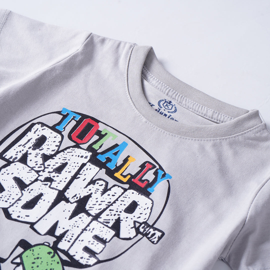 Kjunction Boys Half Sleeves-Printed T-Shirt (Rawr)
