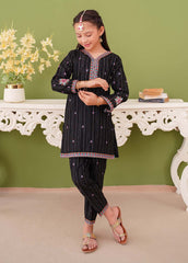 Modest Stitched 3 Piece Winter Edit Kids Collection'2025-3 Piece Khaddar Embroidered Black Suit