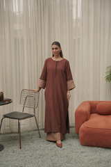 Suave By Mannat Clothing Stitched Formals Edit Suit-Espresso