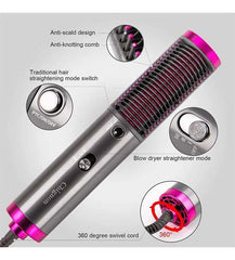 3in1 Hair Straightener Brush-FT-114-HAB
