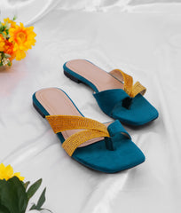 RTW Creation - Formal green thong sandals