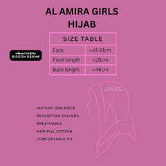 Bidoon Essma Al Amira Hijab Girls-Plain Jersey Cotton Dusty Pink