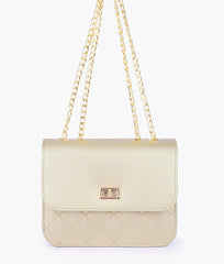 RTW Creation - Golden quilted chain cross-body bag