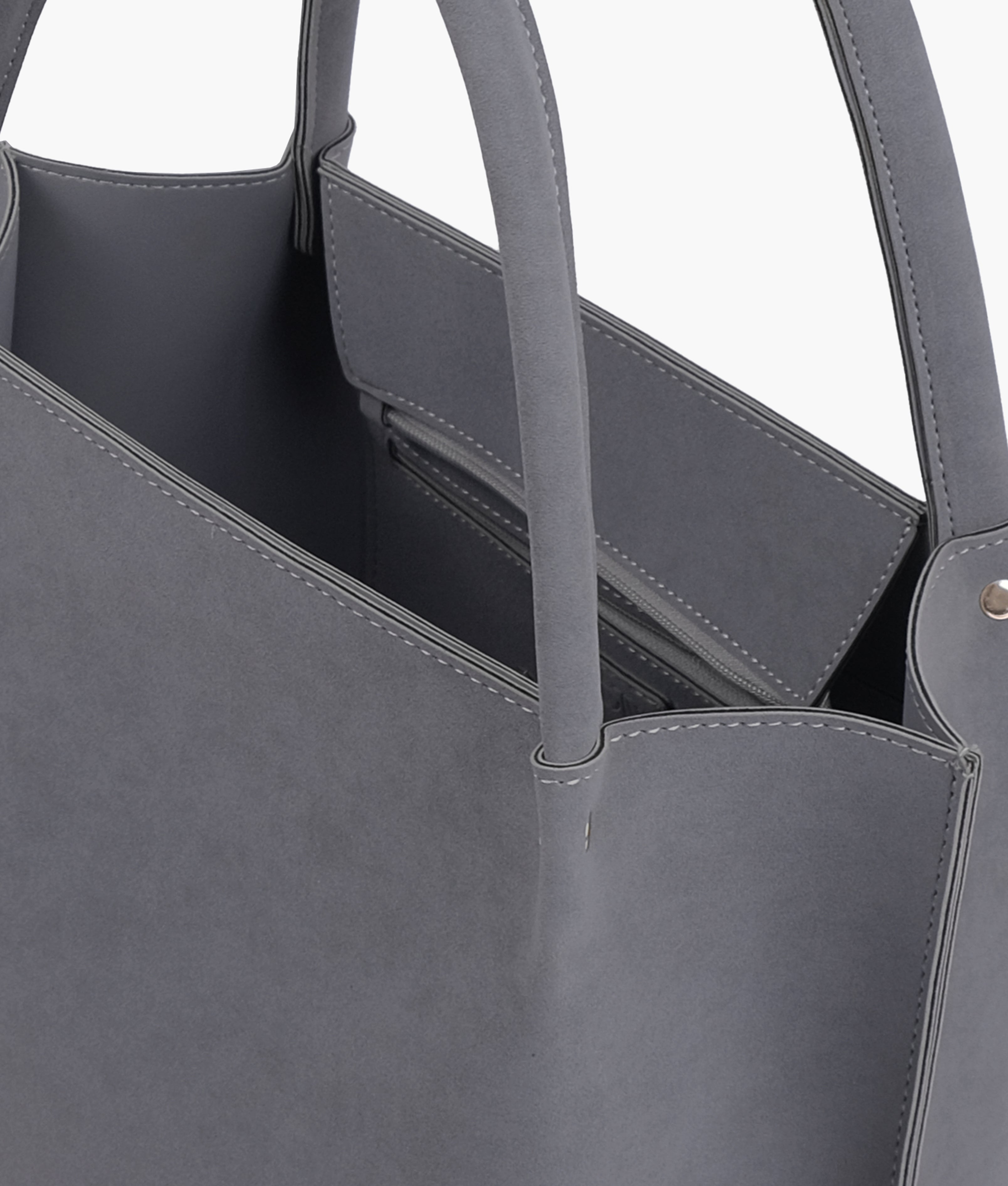 RTW Creation - Grey mocha suede tote bag