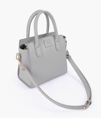 RTW Creation - Grey top-handle mini handbag
