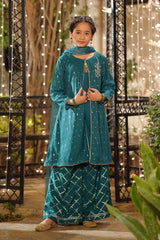 Shop the Viscose Jacquard Hand Adda Work 3-Pc Suit, featuring intricate embroidery. 