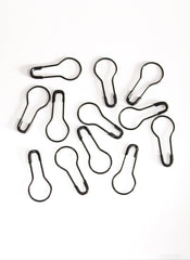 Hijab Ul Hareem Coil Less Safety Pins for Scarf / Hijab Black 12 in 1