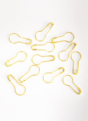 Hijab Ul Hareem Coil Less Safety Pins for Scarf / Hijab Golden 12 in 1