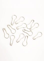 Hijab Ul Hareem Coil Less Safety Pins for Scarf / Hijab Silver 12 in 1