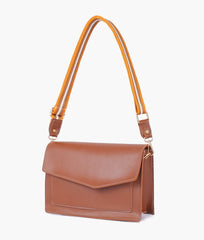 RTW Creation - Brown half flap cross-body bag