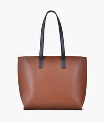RTW Creation - Horse brown with black long handle tote bag