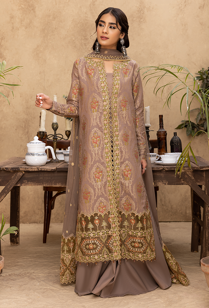 Ishq By Humdum Unstitched 3 Piece Emb Jacquard Collection'2024-IS-09