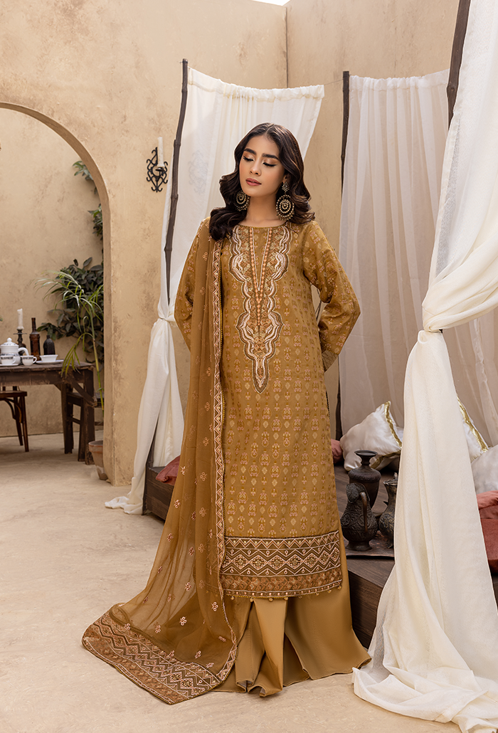 Ishq By Humdum Unstitched 3 Piece Emb Jacquard Collection'2024-IS-06