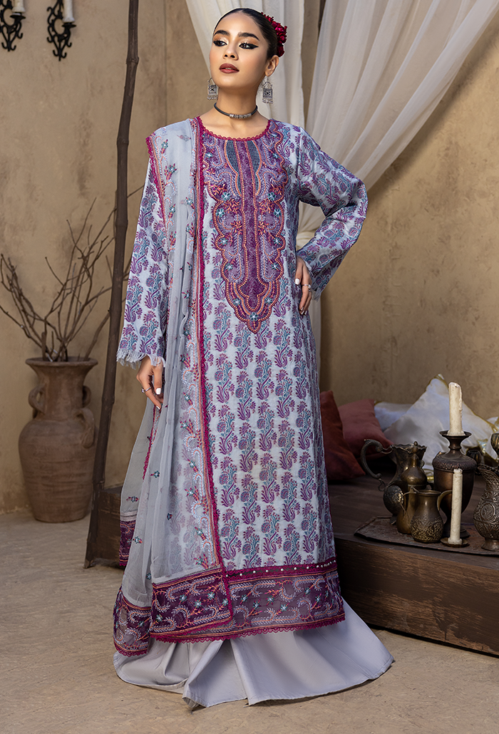 Ishq By Humdum Unstitched 3 Piece Emb Jacquard Collection'2024-IS-03