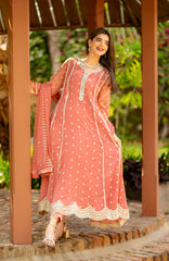 Gulaal By Al Harir Stitched 3 Piece Formals Suit-AH006-Gulaal-Peach