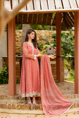 Gulaal By Al Harir Stitched 3 Piece Formals Suit-AH006-Gulaal-Peach