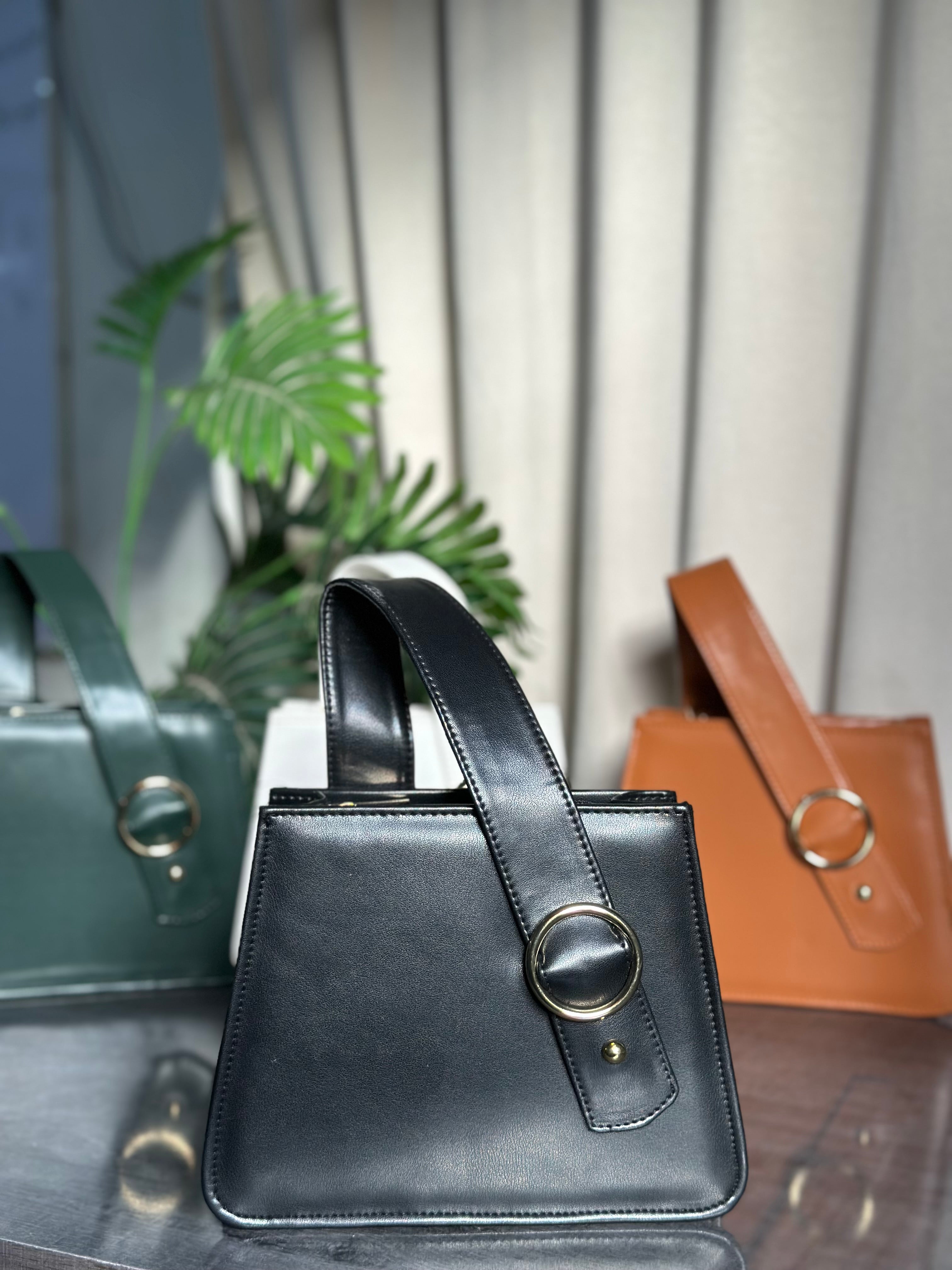 Best Trendy Ring Handbag Black
