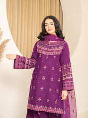 Tiraz Stitched 3 Piece Summer Suit-Ufaq