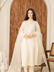 Tiraz Stitched 3 Piece Summer Suit-Noor