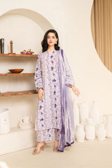 Tiraz Stitched 3 Piece Summer Suit-Ayla