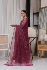 Dressline Unstitched 5 Pc  Luxury Emb Organza Collection