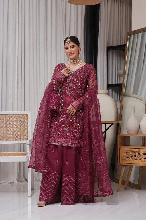 Dressline Unstitched 5 Pc  Luxury Emb Organza Collection