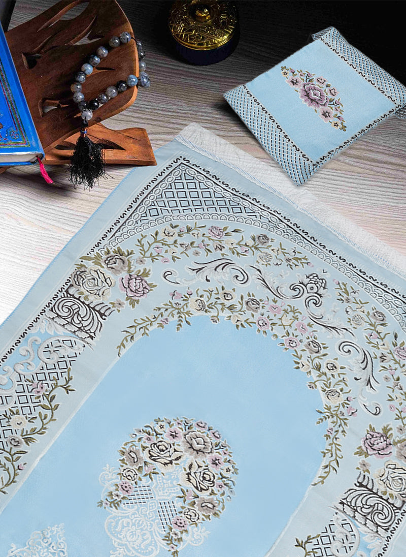 Hijab Ul Hareem Premium jacard  Safri Prayer Mat | With Bag