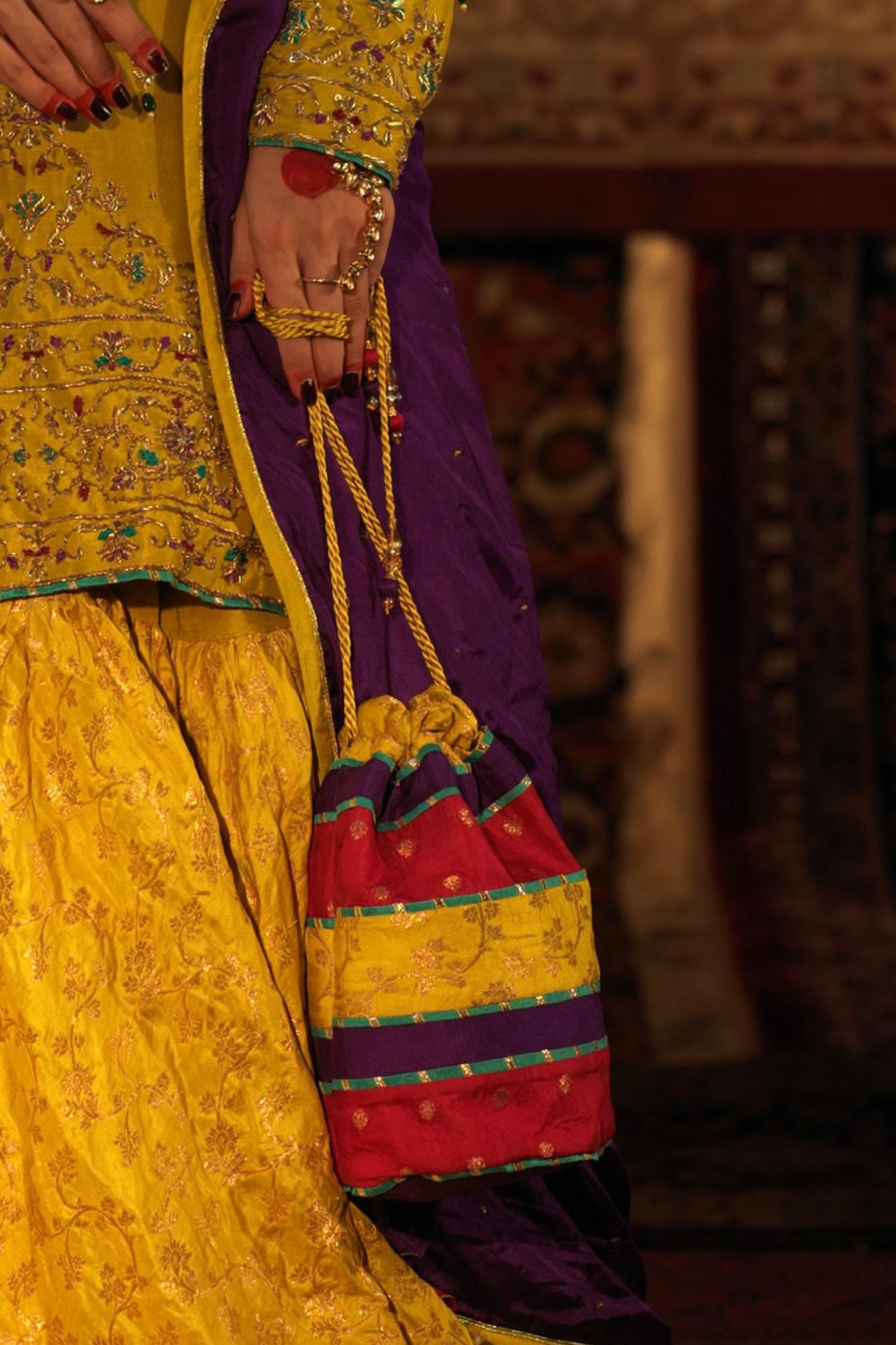 Bridal Pouch By Zaaviay Unstitched Kasturi Pouch