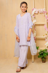 Shop Sequence Embroidered Net 3 Pc Suitâ??stylish, elegant, and comfortable kids' formal dress. 