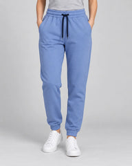 Light Blue Jogger Pant with dark navy drawstrings — studio photo 1