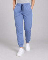 Light Blue Jogger Pant with dark navy drawstrings — studio photo 2