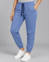Light Blue Jogger Pant with dark navy drawstrings — studio photo 4