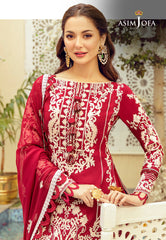 Asim Jofa Luxury Lawn Ajrl-01 Embroidered Self Jacquard Lawn 3 Pcs