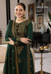 Asim Jofa Rang e Noor Ajrn-18 Embroidered Lawn Silk 3 Pcs